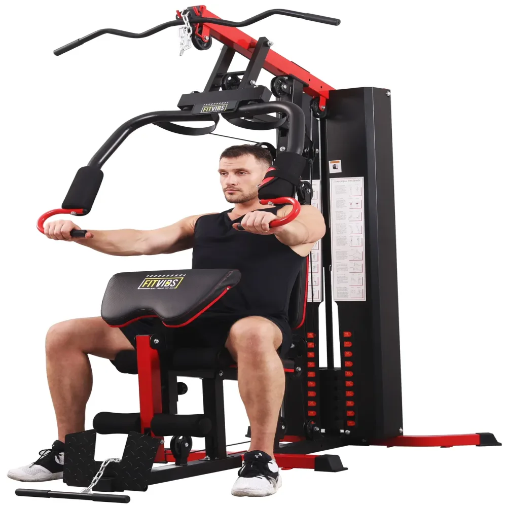 Weight Stack 122.5 lbs adjustable red