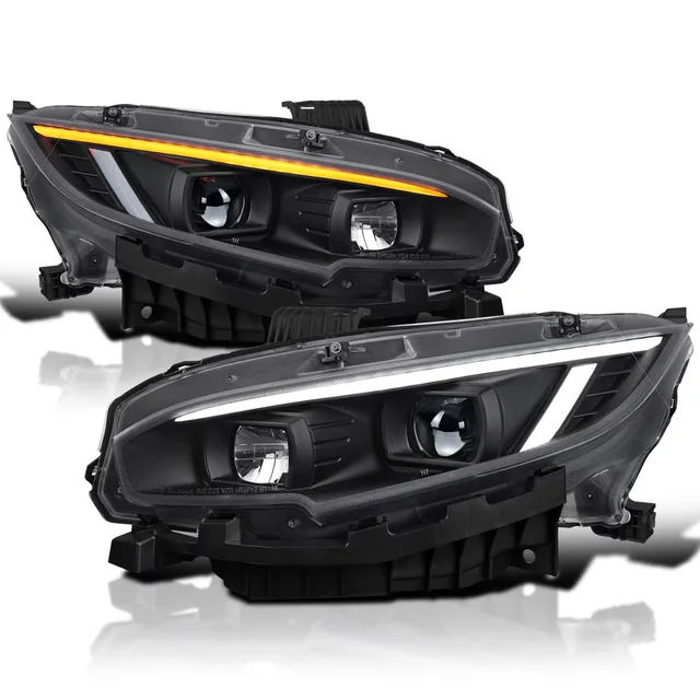 Projector Headlights led black 1 pair
