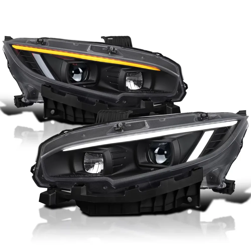 Projector Headlights led black 1 pair