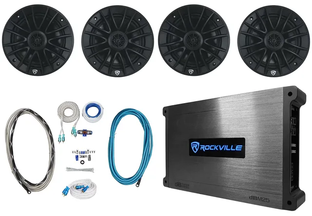 Amplifier 2 pair 6.5 inch black