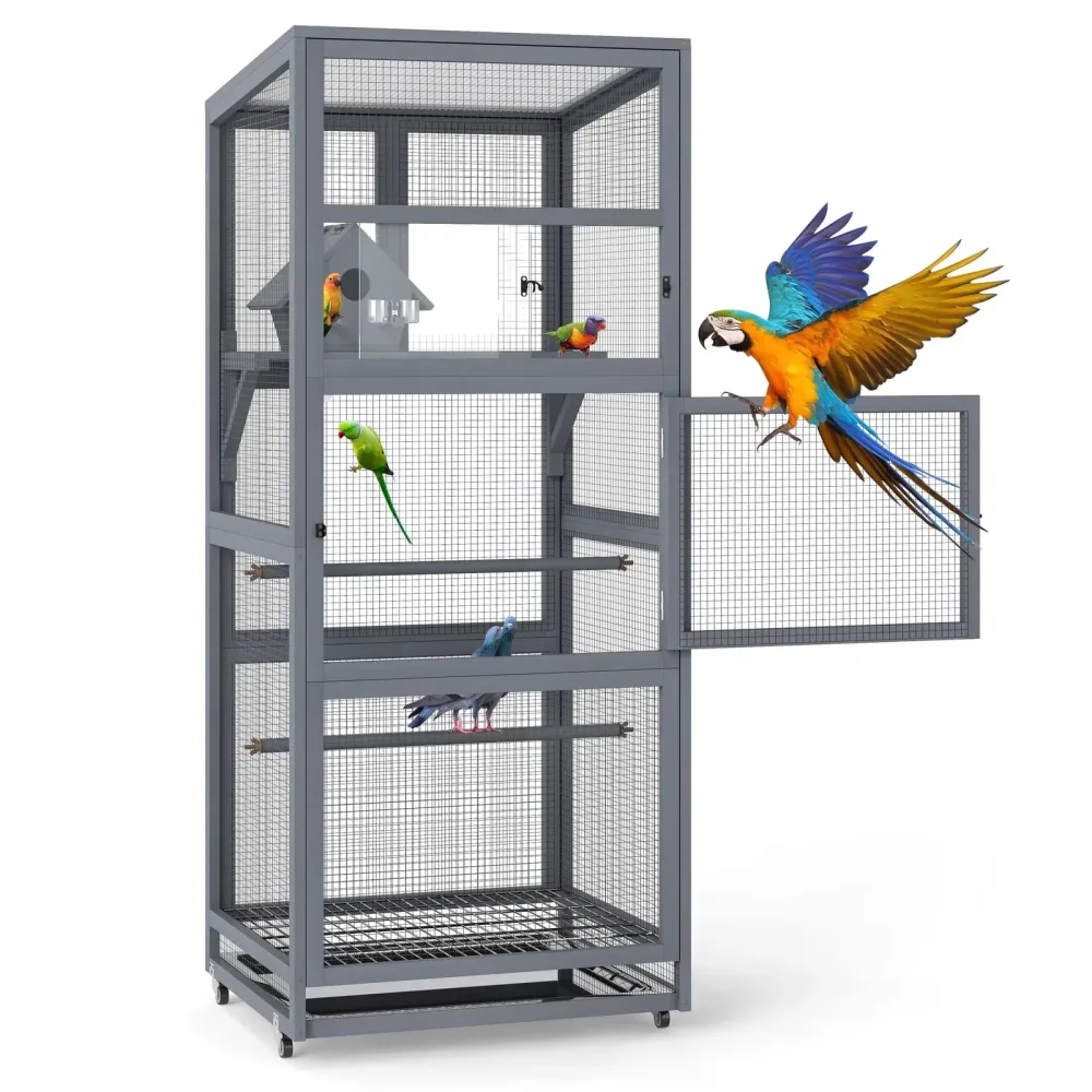 Wooden Bird 68" gray 68.3"