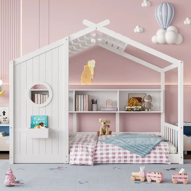 House Bed white 77.75" 42"