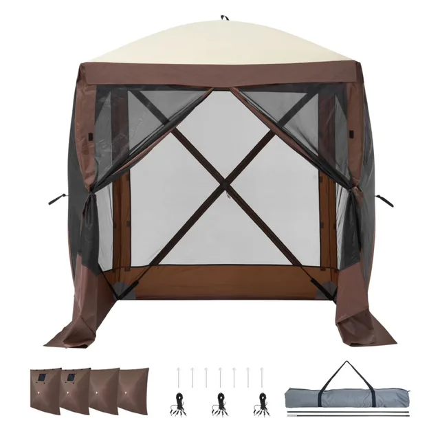 Gazebo Tent waterproof brown windproof