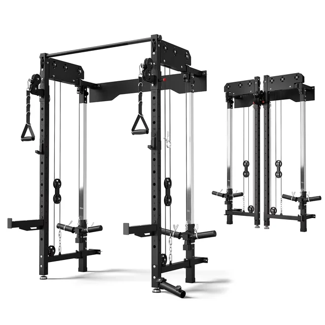 Squat Rack folding adjustable black