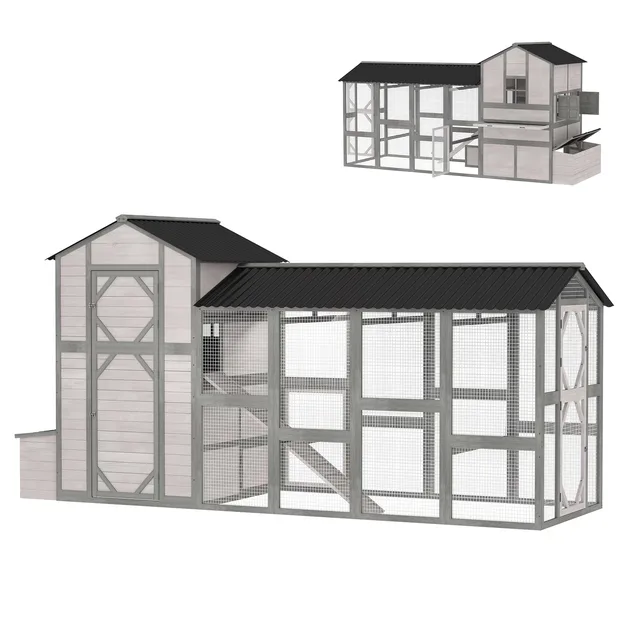 Chicken Coop 147" gray 146.9"