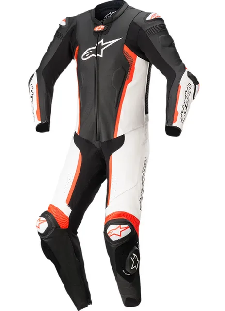 Mens Motorcycle black white red