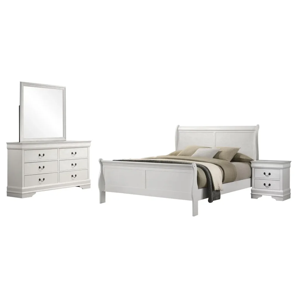 Bedroom white 84.5 inches 56.25 inches