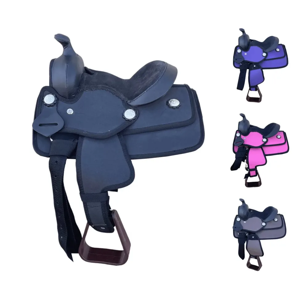 Horse Saddle 8" black brown