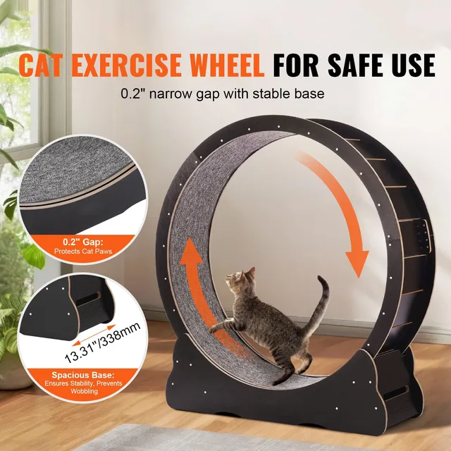 Cat Treadmill 43.3 inch black 12mm