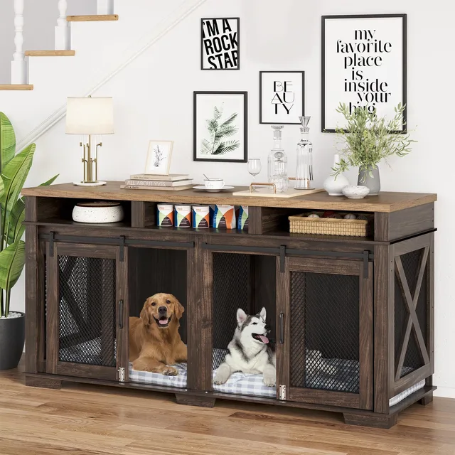 Dog Crate brown 67.5 in 20 in