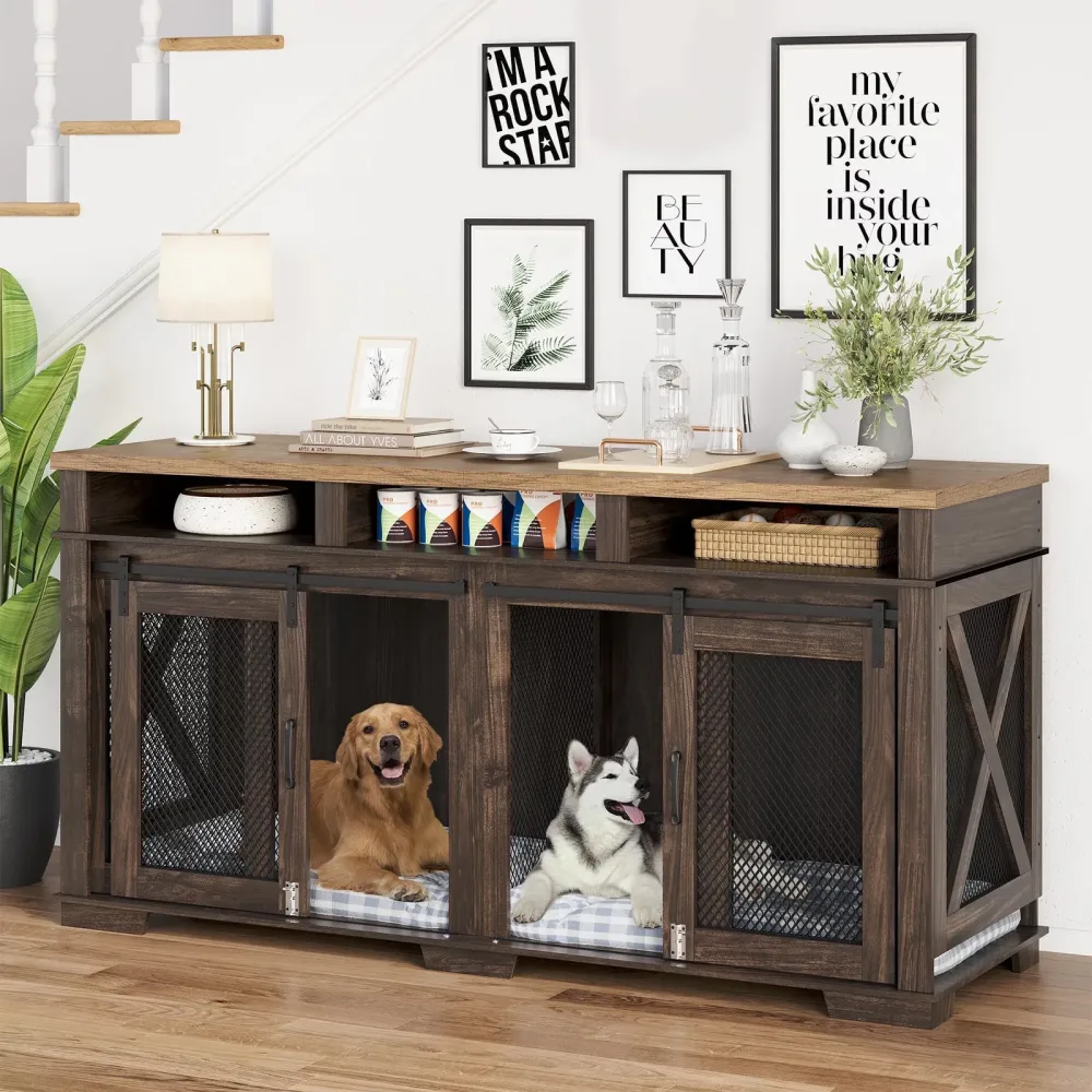 Dog Crate brown 67.5 in 20 in
