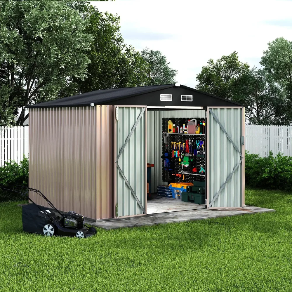 Garden Shed black brown 8 ft
