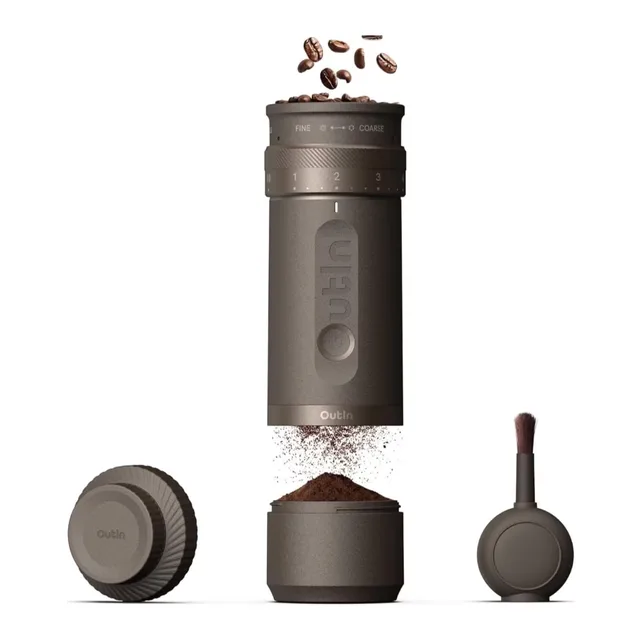 Coffee Grinder portable white brown