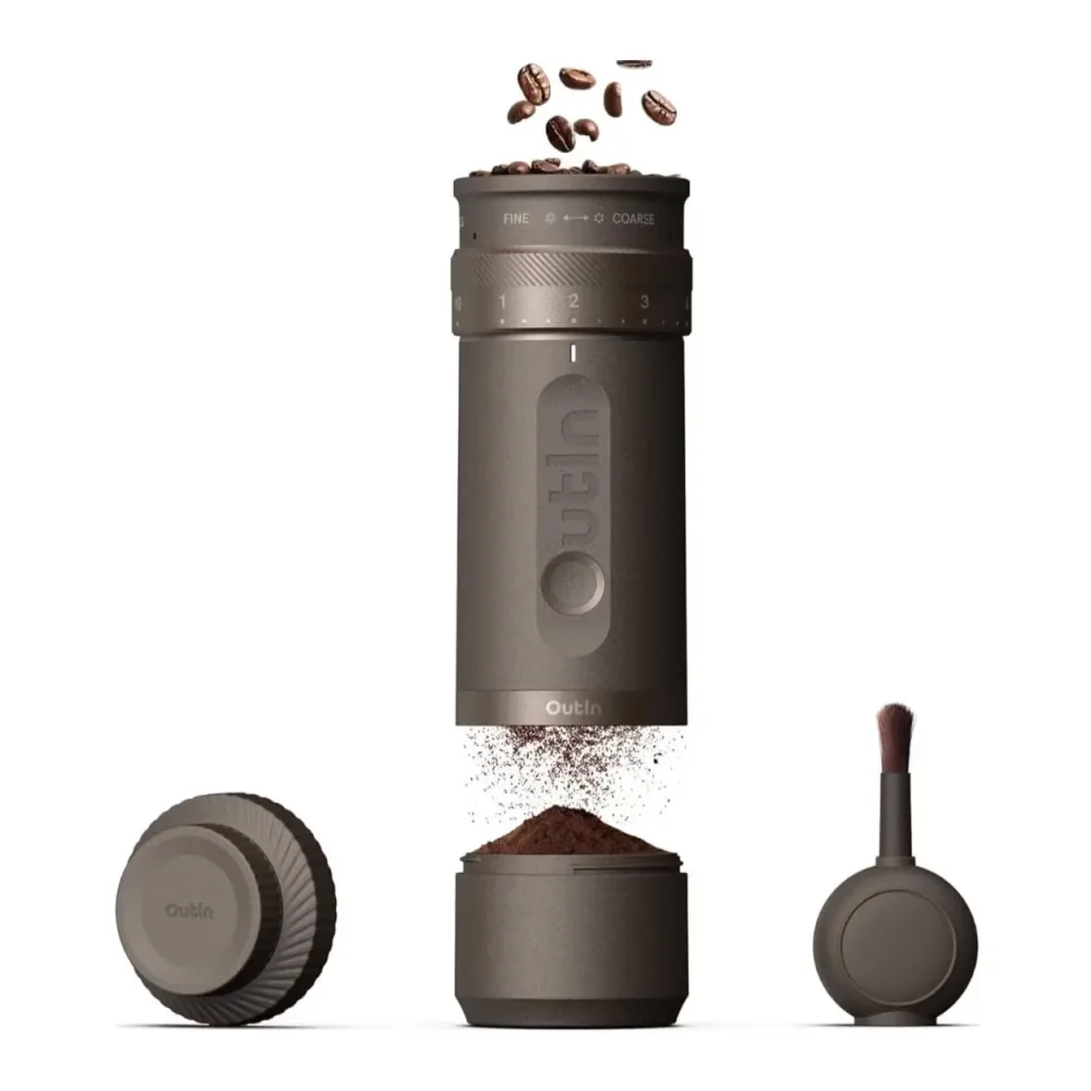 Coffee Grinder portable white brown