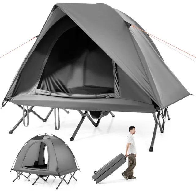 Tent foldable gray waterproof