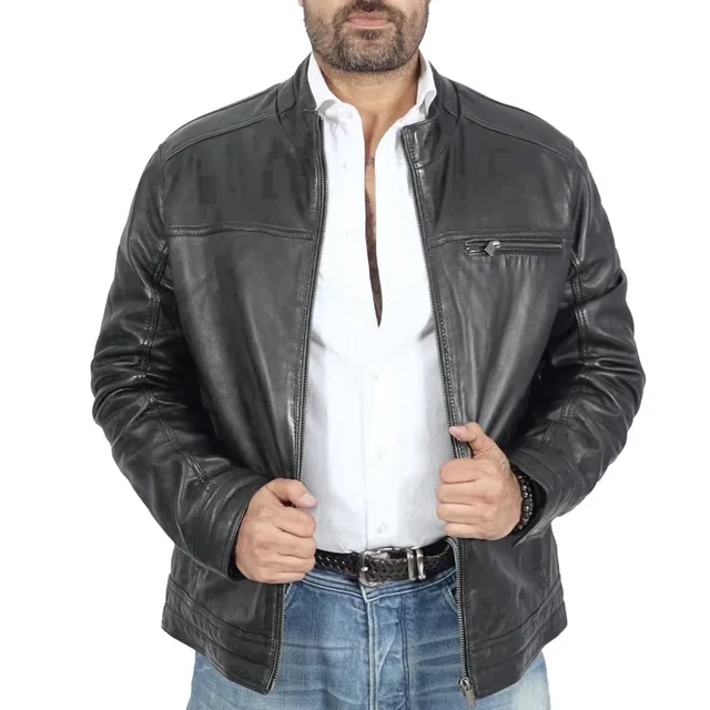 Leather Motorcycle black 44" 48"