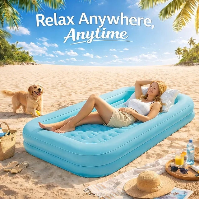 Air Mattress portable blue 2 people