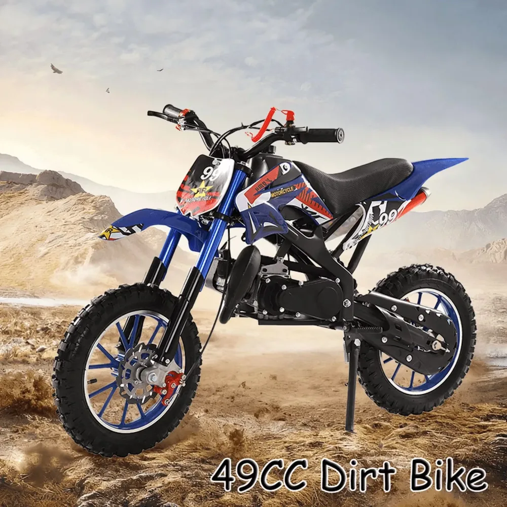 Dirt Bike 10" blue 10 inch