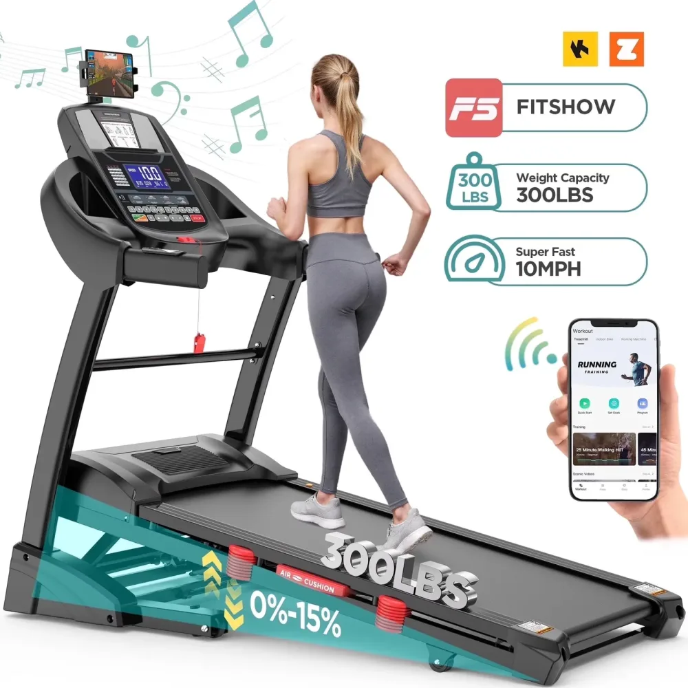 Treadmill 5.0hp 300 lbs folding