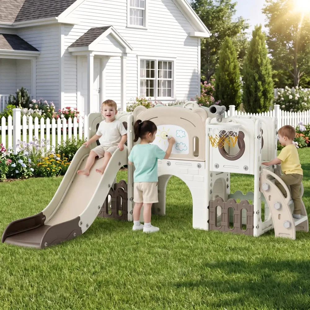 Backyard Playground 10 in beige brown
