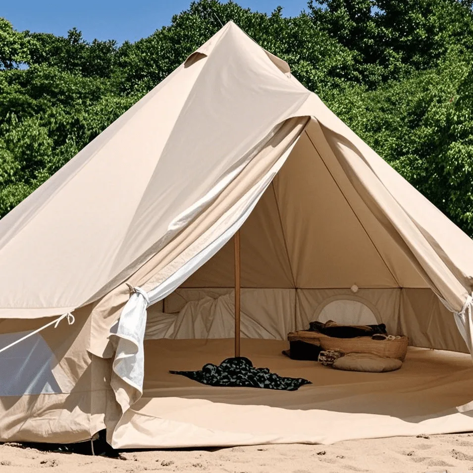 Camping Tent silver 4-6 people 38mm