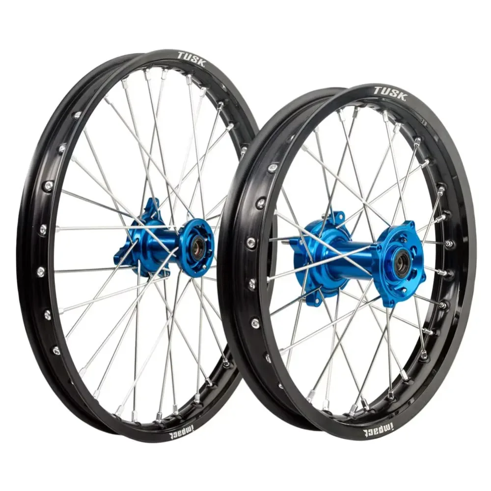 Wheel black silver blue
