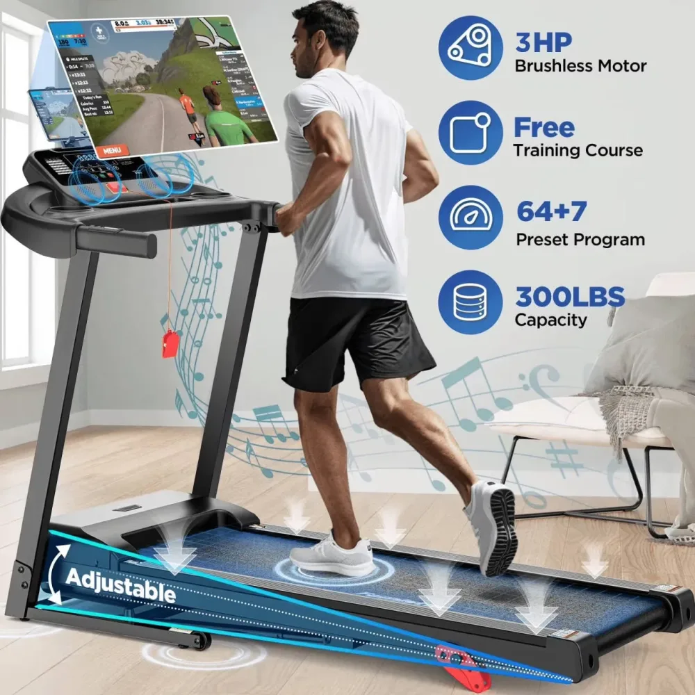 Incline Treadmill 3hp 300lb folding