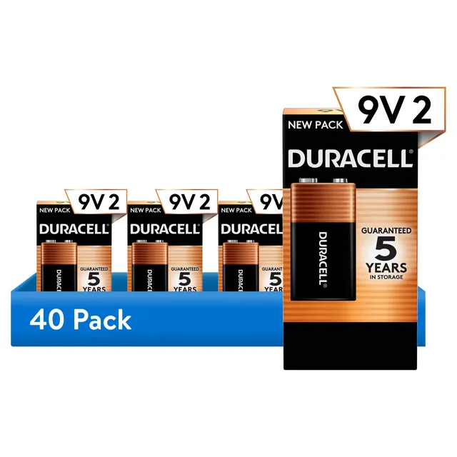 Batteries 40 pack 9v 9 volt