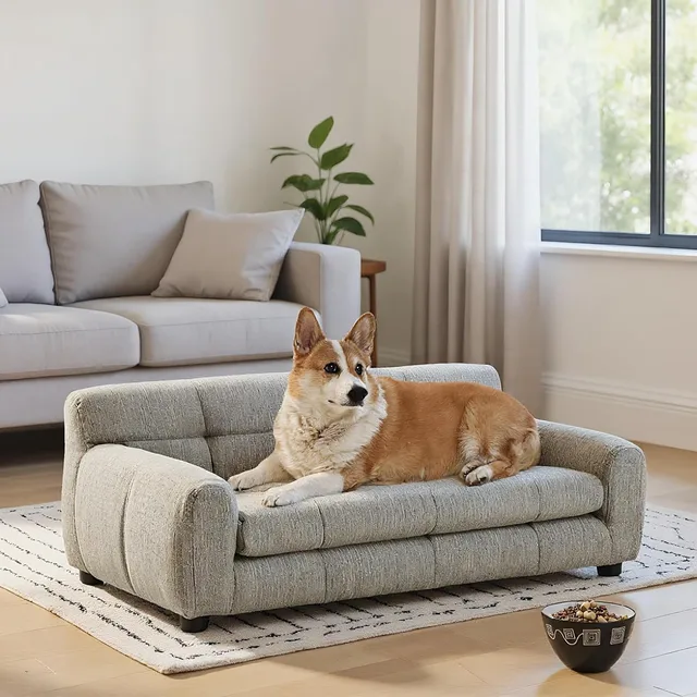 Dog Bed 51" 38" beige