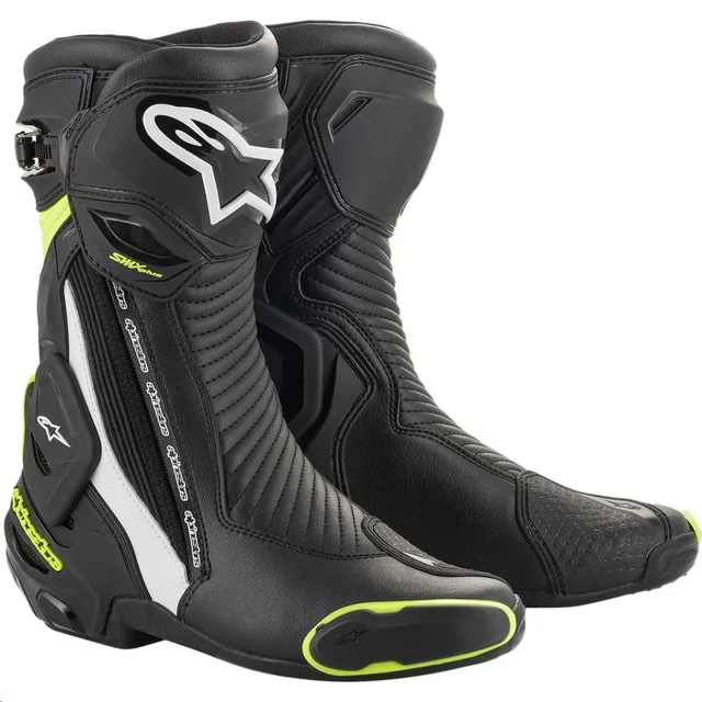 Mens Motorcycle black white yellow