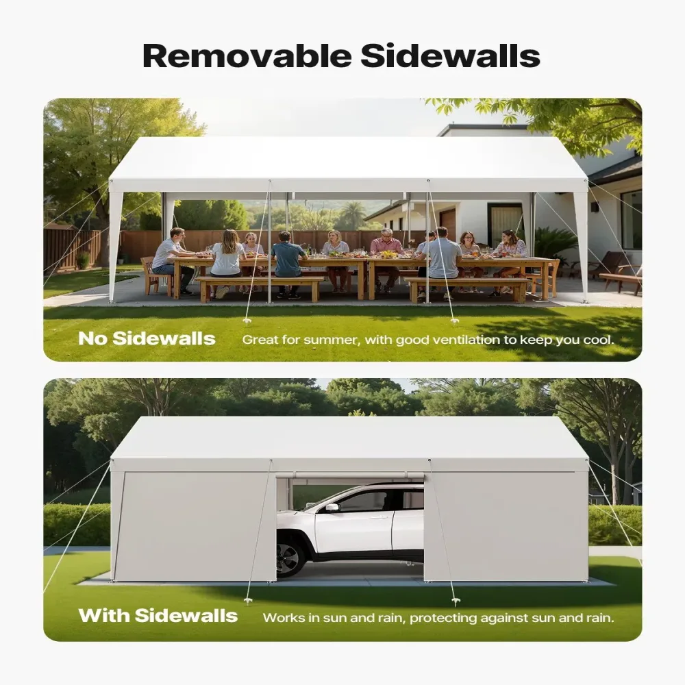 Carport Canopy white portable waterproof