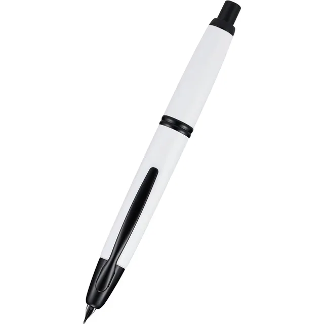 Fountain Pen white black 5.5 inches