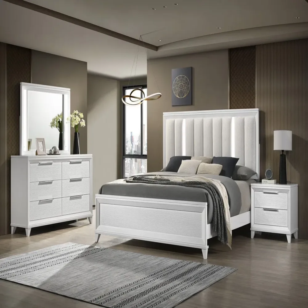 Bedroom white 63" 82.3"