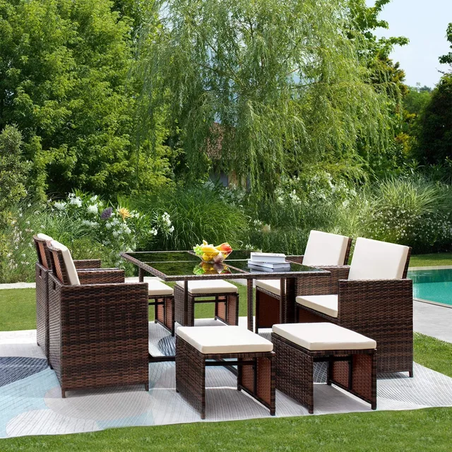 Patio Dining brown beige 42.9"