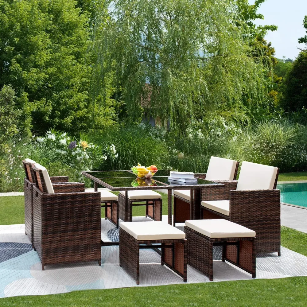Patio Dining brown beige 42.9"