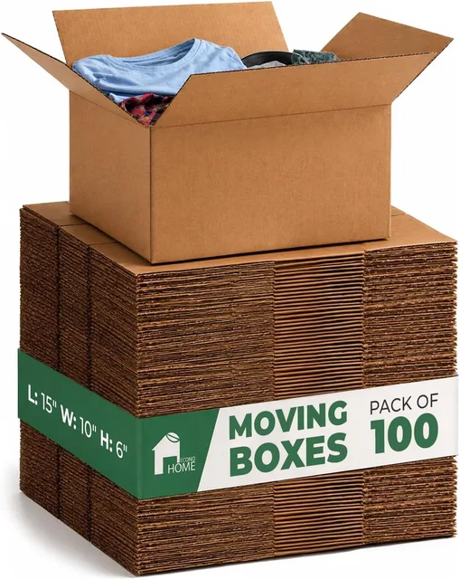 Moving Boxes 15 inches 10 inches 6 inches