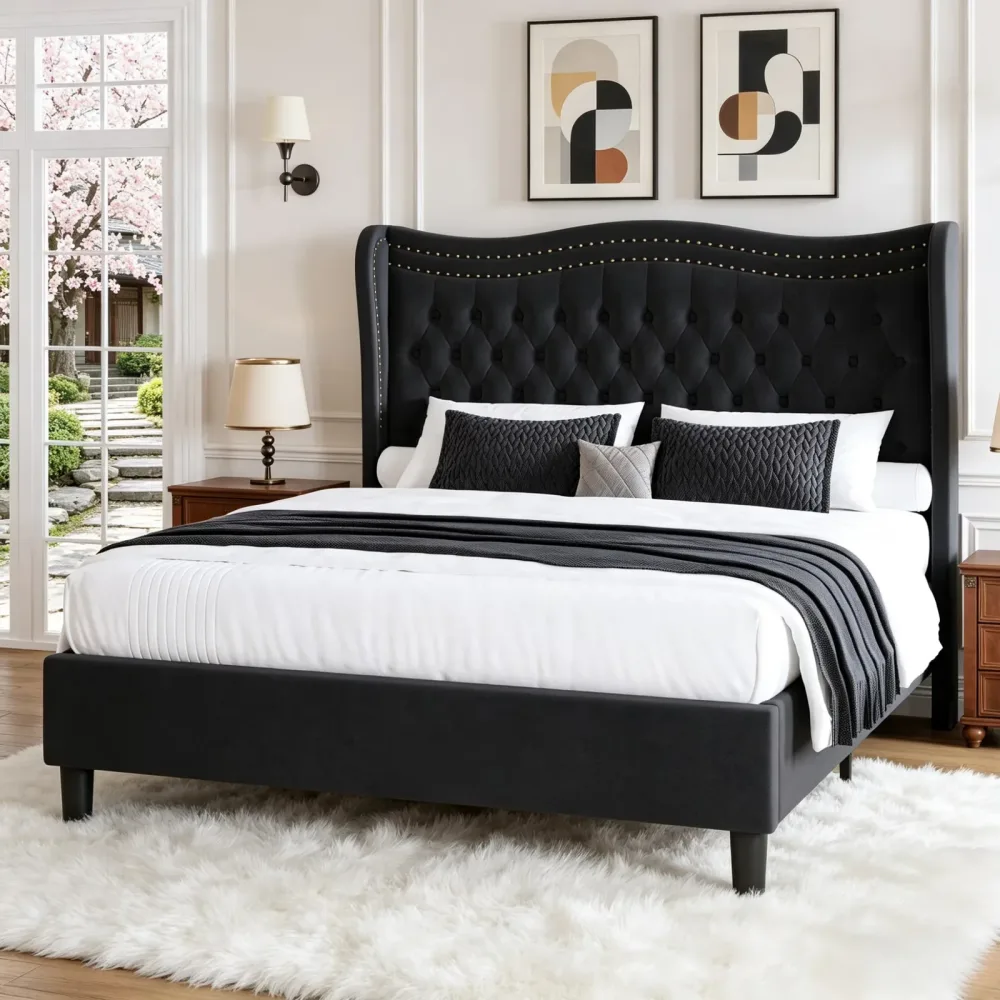 Bed Frame black 1200 pounds 52 inches
