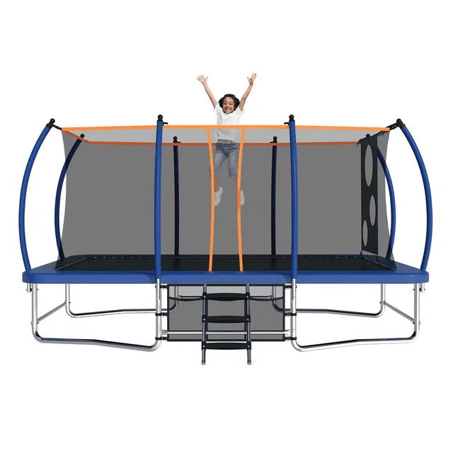 Trampoline Backyard 16ft 14 ft blue