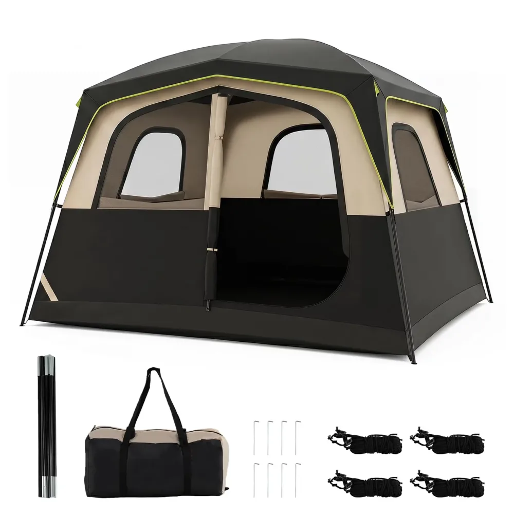Tent Family 6 person portable green