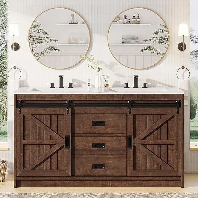 Storage Cabinet 61" gray brown
