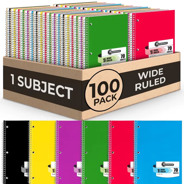 Spiral Notebook 100 pack 2" 50 pack