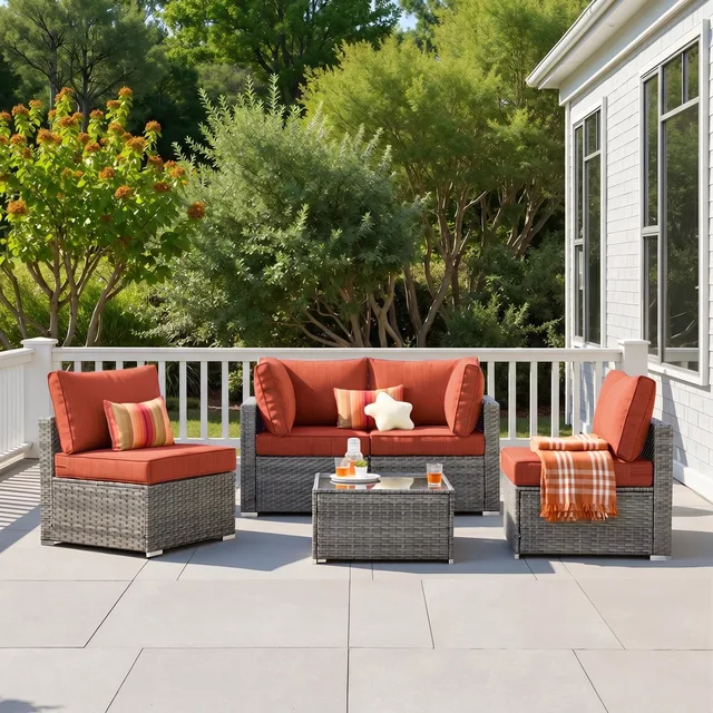 Patio Furniture blue orange 3.54"