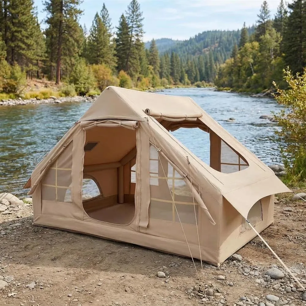 Camping Tent 4-6 people portable white