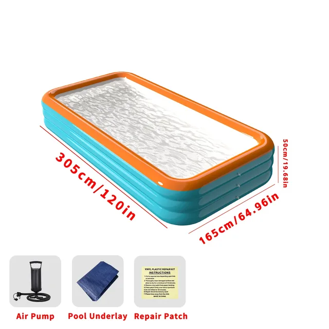Inflatable Pool 119.69inch foldable portable
