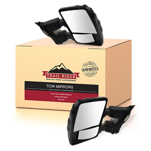 Tow Mirror folding telescoping black