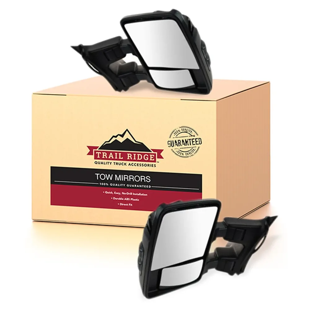 Tow Mirror folding telescoping black