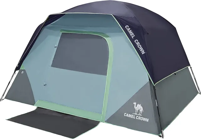 Camping Tent 4 person waterproof blue