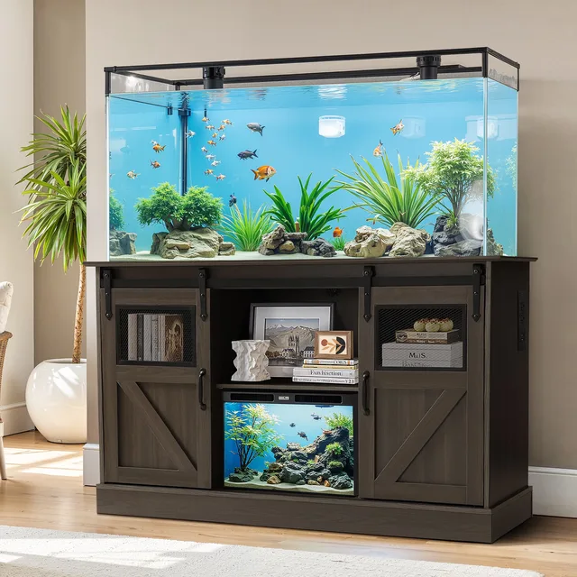 Fish Tank 55-75 gallon gray 75 gallons
