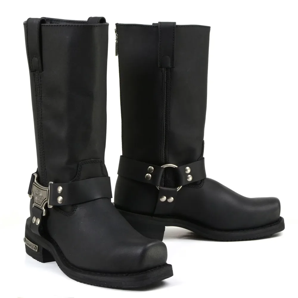 Motorcycle Boots black heavy-duty adjustable