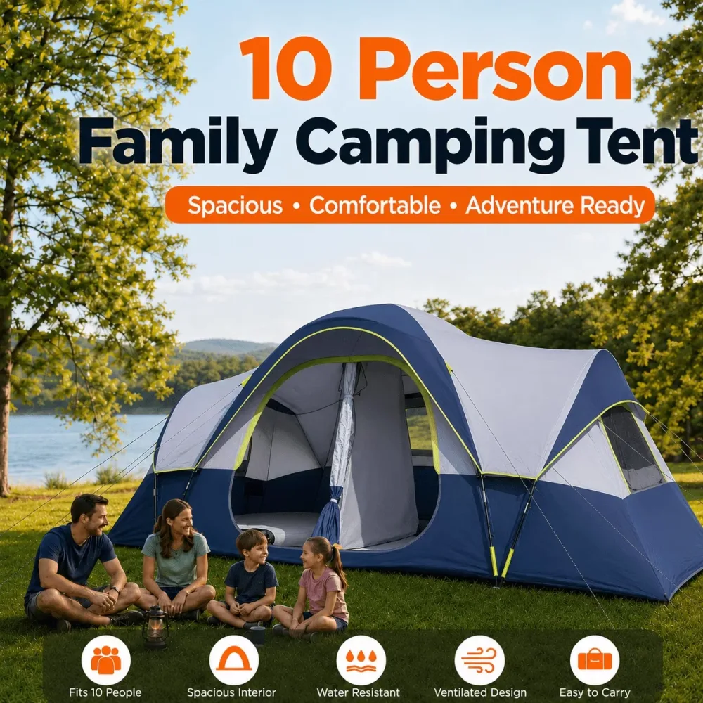 Family Camping waterproof windproof blue